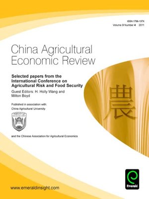 cover image of China Agricultural Economic Review, Volume 3, Issue 4